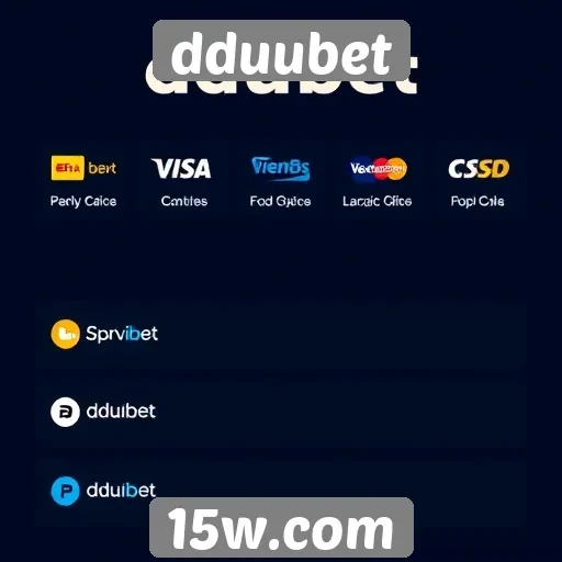 Opções de pagamento disponíveis no dduubet